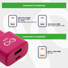 Uniwersalna szybka ładowarka sieciowa eXc SLIM, 1x USB-A QC + 1x USB-C PD, 20W, różowa