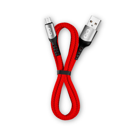 Kabel USBA-micro USB eXc BRAID 1.2m,czerwony