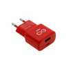 Uniwersalna szybka ładowarka sieciowa eXc SLIM, 1x USB-A QC + 1x USB-C PD, 20W, czerwona