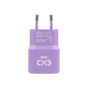 Uniwersalna szybka ładowarka sieciowa eXc SLIM, 1x USB-A QC + 1x USB-C PD, 20W, liliowa