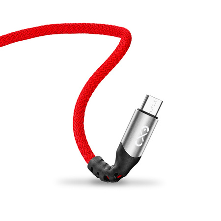 Kabel USBA-micro USB eXc BRAID 1.2m,czerwony