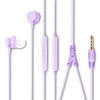 Słuchawki dokanałowe z mikrofonem eXc BASS,wtyk JACK3.5MM,liliowe