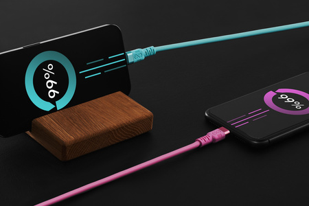 Kabel USBA-Lightning eXc WHIPPY Pro 2m,purpurowy zachód