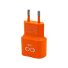 Uniwersalna szybka ładowarka sieciowa eXc SLIM, 1x USB-A QC + 1x USB-C PD, 20W, pomarańczowa