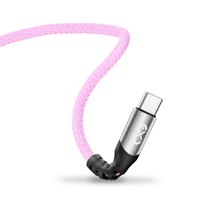Kabel USBC-USBC eXc BRAID,1.2m,jasno różowy