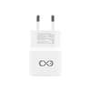 Uniwersalna szybka ładowarka sieciowa eXc SLIM, 1x USB-A QC + 1x USB-C PD, 20W, biała