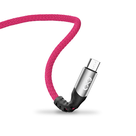 Kabel USBA-micro USB eXc BRAID 1.2m,różowy