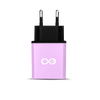 Uniwersalna ładowarka sieciowa eXc BASIC,2xUSBA QC,18W,liliowo-czarna