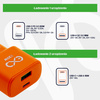 Uniwersalna szybka ładowarka sieciowa eXc SLIM, 1x USB-A QC + 1x USB-C PD, 20W, pomarańczowa