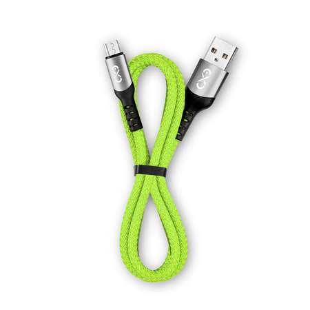 Kabel USBA-micro USB eXc BRAID 1.2m,neonowy zielony