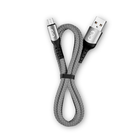 Kabel USBA-micro USB eXc BRAID 1.2m,szary