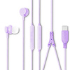 Słuchawki dokanałowe z mikrofonem eXc BASS,wtyk USBC,liliowe