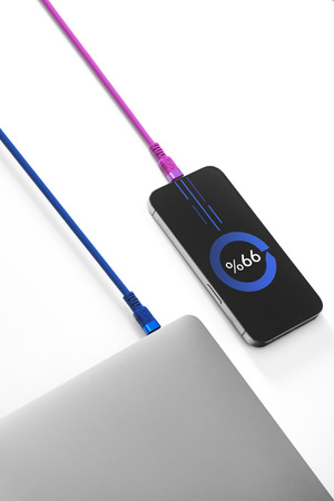 Kabel USBC-Lightning eXc WHIPPY Pro 0.9m,chabrowy granat