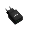 Uniwersalna ładowarka sieciowa eXc BASIC,2xUSBA QC,18W,czarna