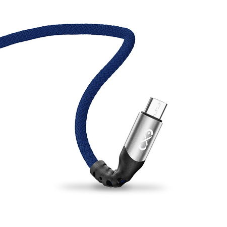 Kabel USBA-micro USB eXc BRAID 1.2m,granatowy