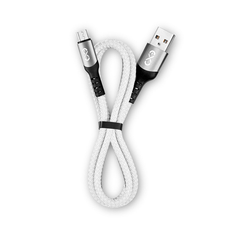 Kabel USBA-micro USB eXc BRAID 1.2m,biały