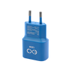 Uniwersalna szybka ładowarka sieciowa eXc SLIM, 1x USB-A QC + 1x USB-C PD, 20W, rozlany cyan
