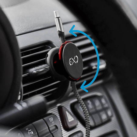 Uniwersalny magnetyczny uchwyt samochodowy na telefon komórkowy eXc HOLD, czarno-złoty