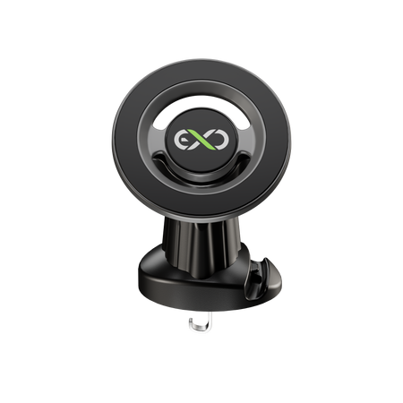 Uniwersalny, magnetyczny uchwyt samochodowy na telefon komórkowy eXc FLAT, czarno-grafitowy