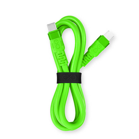 Kabel USBC-USBC eXc WHIPPY Pro 0.9m,neonowa zieleń
