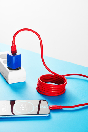 Kabel USBA-Lightning eXc WHIPPY Pro 2m,krwista czerwień