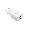Uniwersalna szybka ładowarka sieciowa eXc SLIM, 1x USB-A QC + 1x USB-C PD, 20W, biała