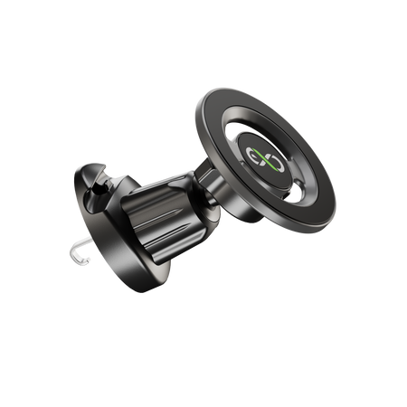 Uniwersalny, magnetyczny uchwyt samochodowy na telefon komórkowy eXc FLAT, czarno-grafitowy